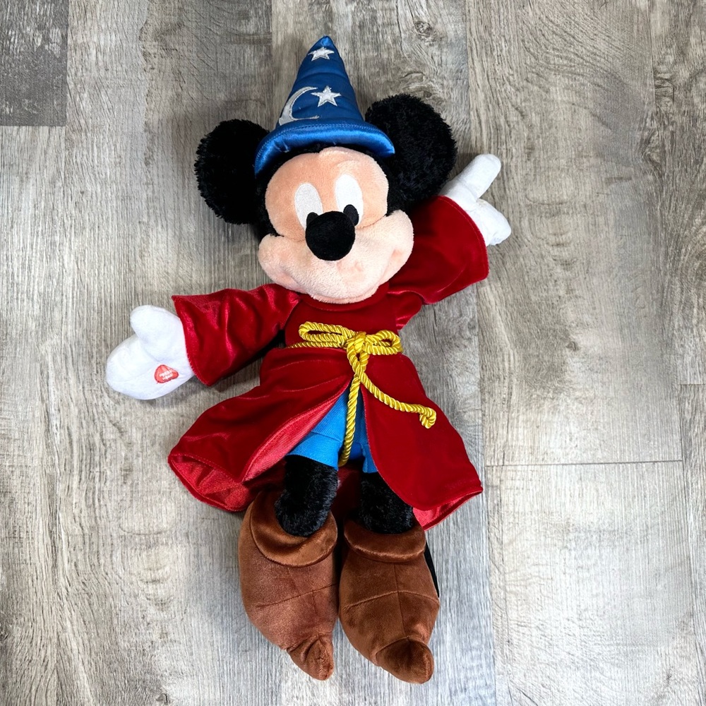 Disney Fantasia The Sorcerers Apprentice Mickey Mouse Plush 21 inch long 💎